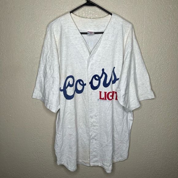 VTG 1994 Coors Light Beer Bugsy's bar Baseball Jersey Shirt Size XL - Picture 2 of 8